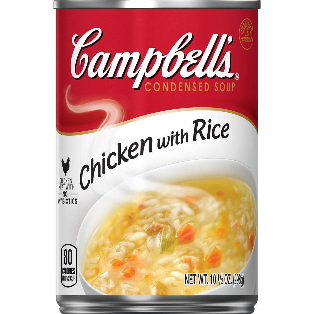 Campbell's Condensed Soup Red & White Chicken And Rice-10.5 oz.-12/Case