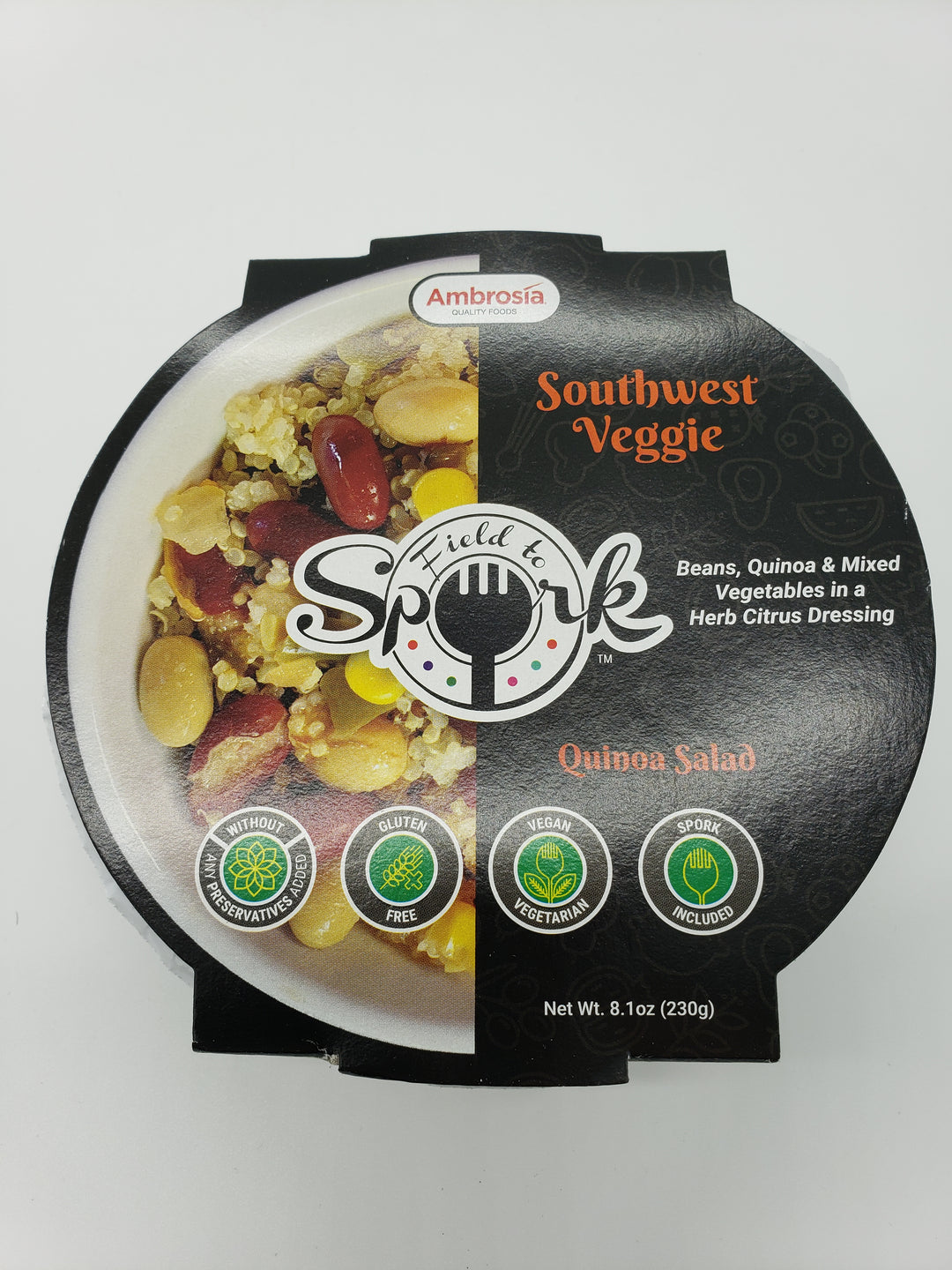 Ambrosia Quinoa Salad Southwest Veggie Ready To Eat-8.1 oz.-1/Box-8/Case