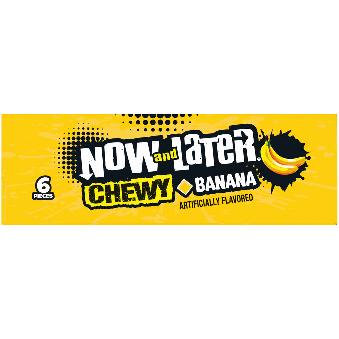 Now & Later Soft Banana Chews-0.93 oz.-24/Box-12/Case