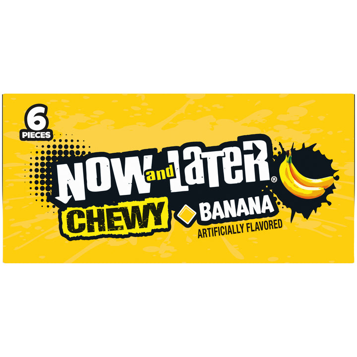 Now & Later Soft Banana Chews-0.93 oz.-24/Box-12/Case