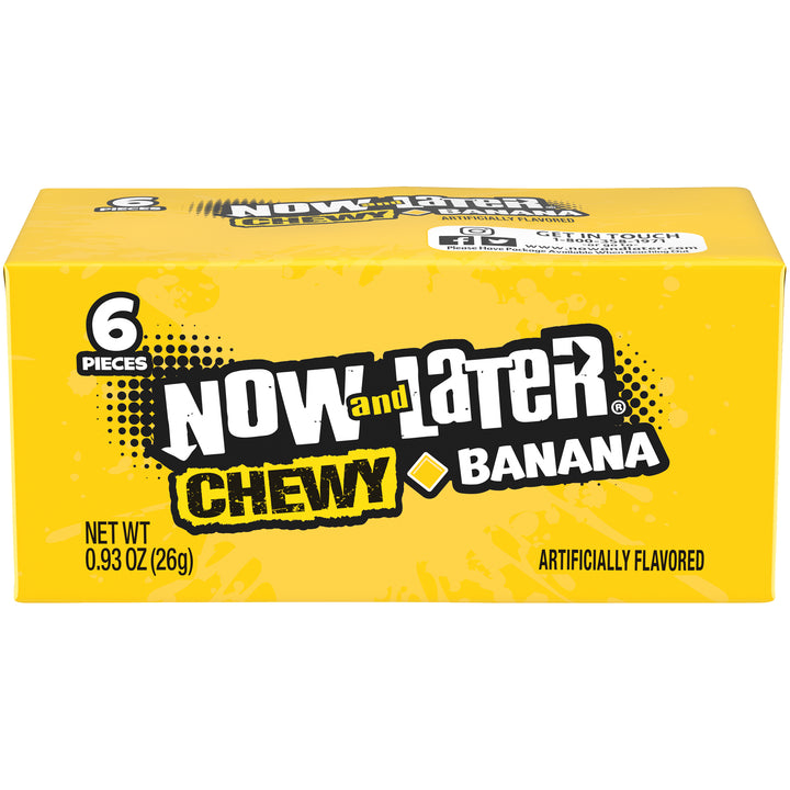 Now & Later Soft Banana Chews-0.93 oz.-24/Box-12/Case