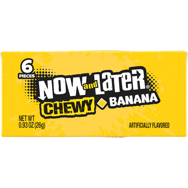 Now & Later Soft Banana Chews-0.93 oz.-24/Box-12/Case