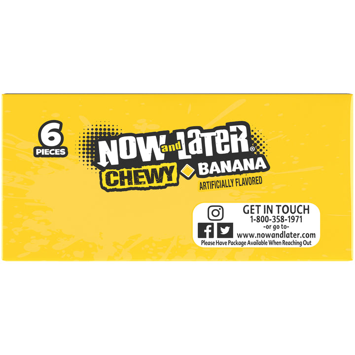 Now & Later Soft Banana Chews-0.93 oz.-24/Box-12/Case