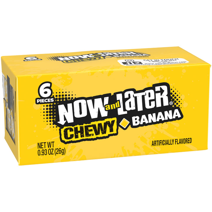 Now & Later Soft Banana Chews-0.93 oz.-24/Box-12/Case