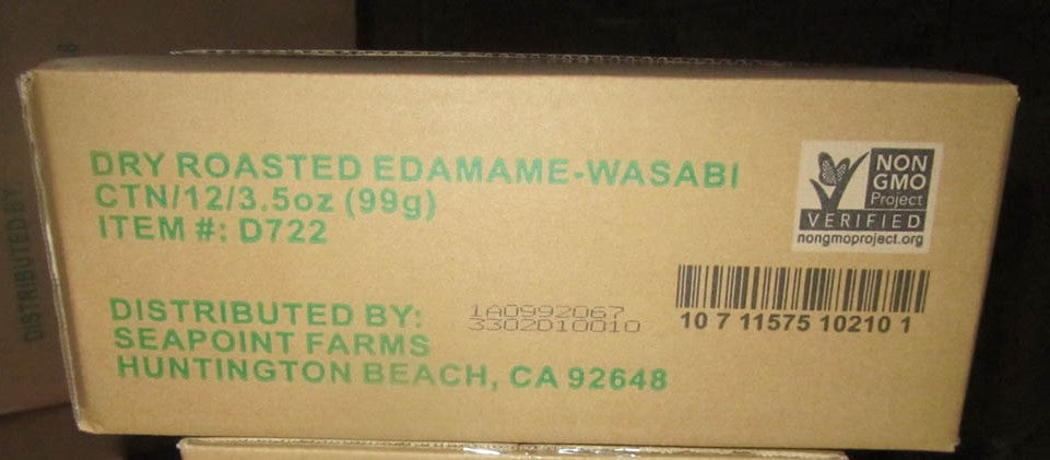 Seapoint Farms Edamame Dry Roasted Wasabi-3.5 oz.-12/Box-9/Case