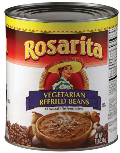 Rosarita Bean Vegetable Refried-112 oz.-6/Case