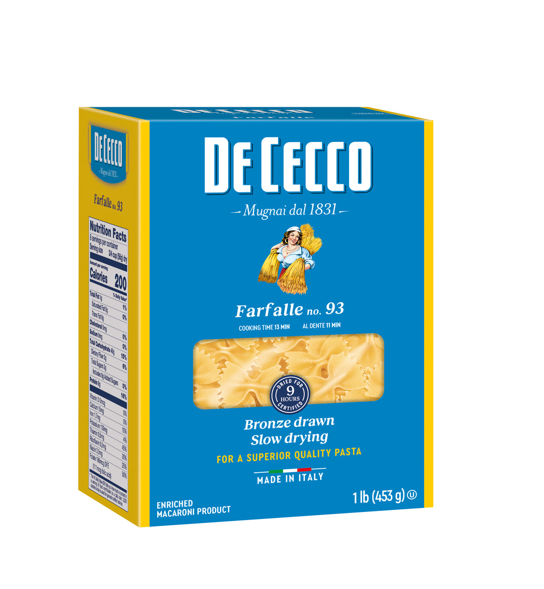 De Cecco No. 93 Farfalle-1 lb.-12/Case