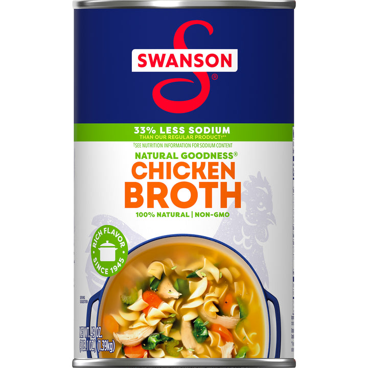Swanson Natural Chicken Broth-49 oz.-12/Case
