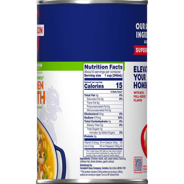 Swanson Natural Chicken Broth-49 oz.-12/Case