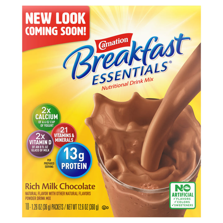 Carnation Nestle Chocolate Breakfast Essentials Drink Mix-12.6 oz.-6/Case