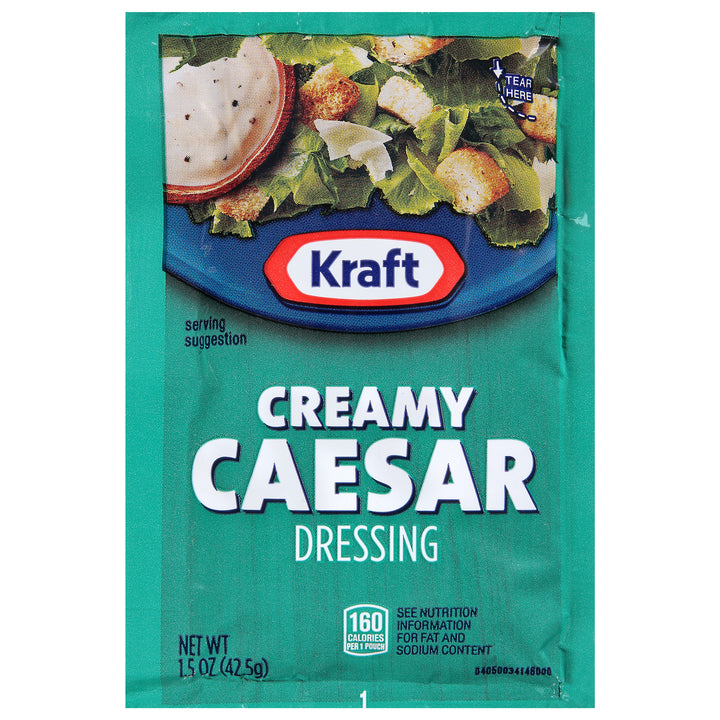 Kraft Portion Control Creamy Caesar Dressing Single Serve-1.5 oz.-60/Case