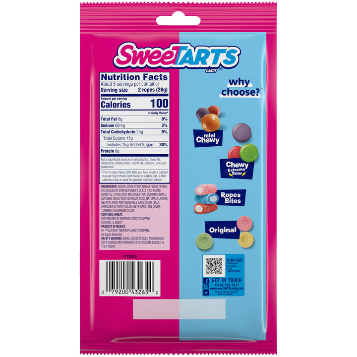 Sweetart Twisted Rainbows Rope-5 oz.-12/Case