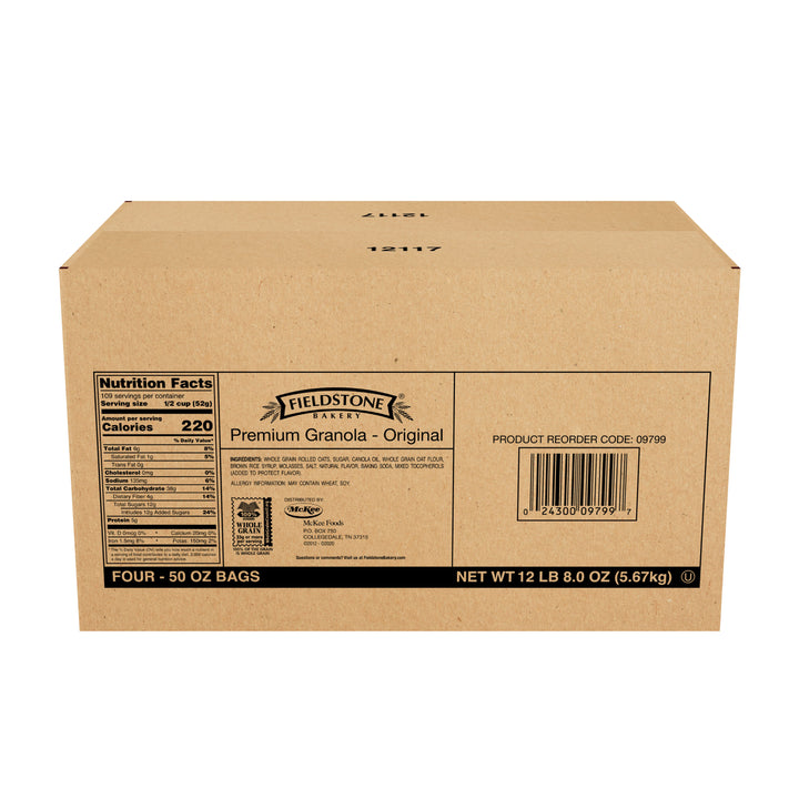 Fieldstone Cereal Original Granola-50 oz.-4/Case