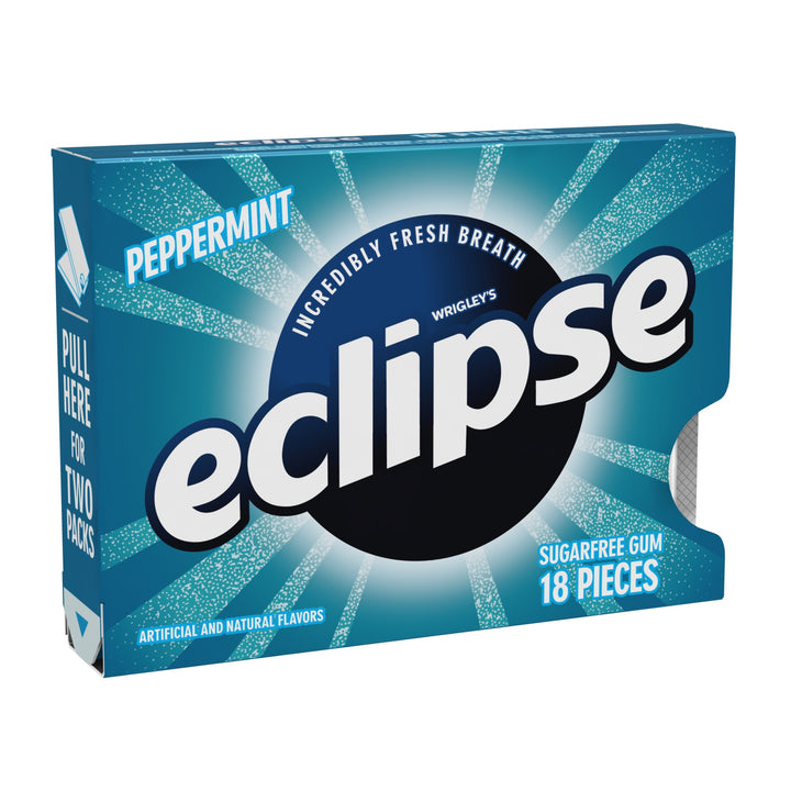 Eclipse Single Serve Peppermint Gum-18 Piece-8/Box-18/Case