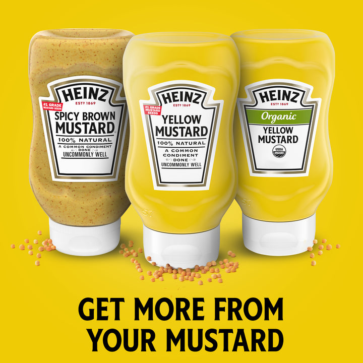 Heinz Yellow Mustard Bottle-14 oz.-12/Case