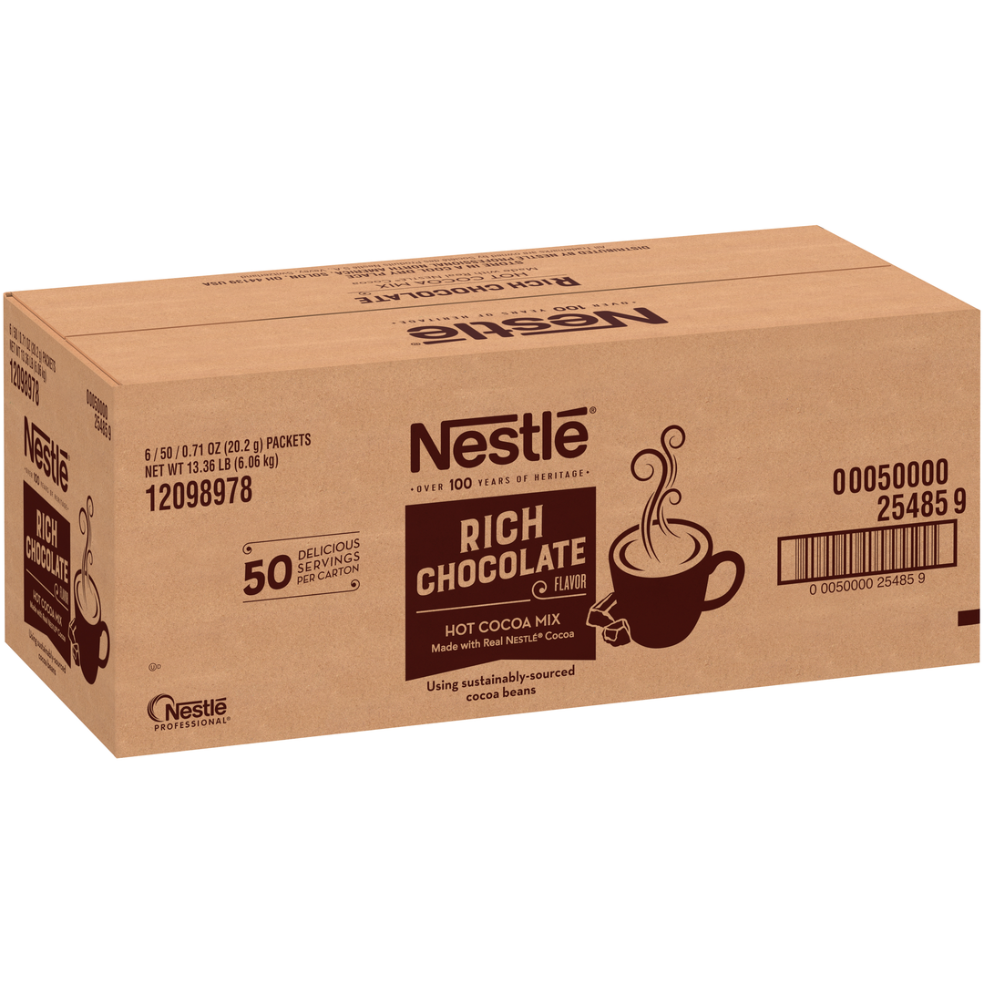 Nestle Rich Chocolate Hot Cocoa Mix-0.71 oz.-50/Box-6/Case