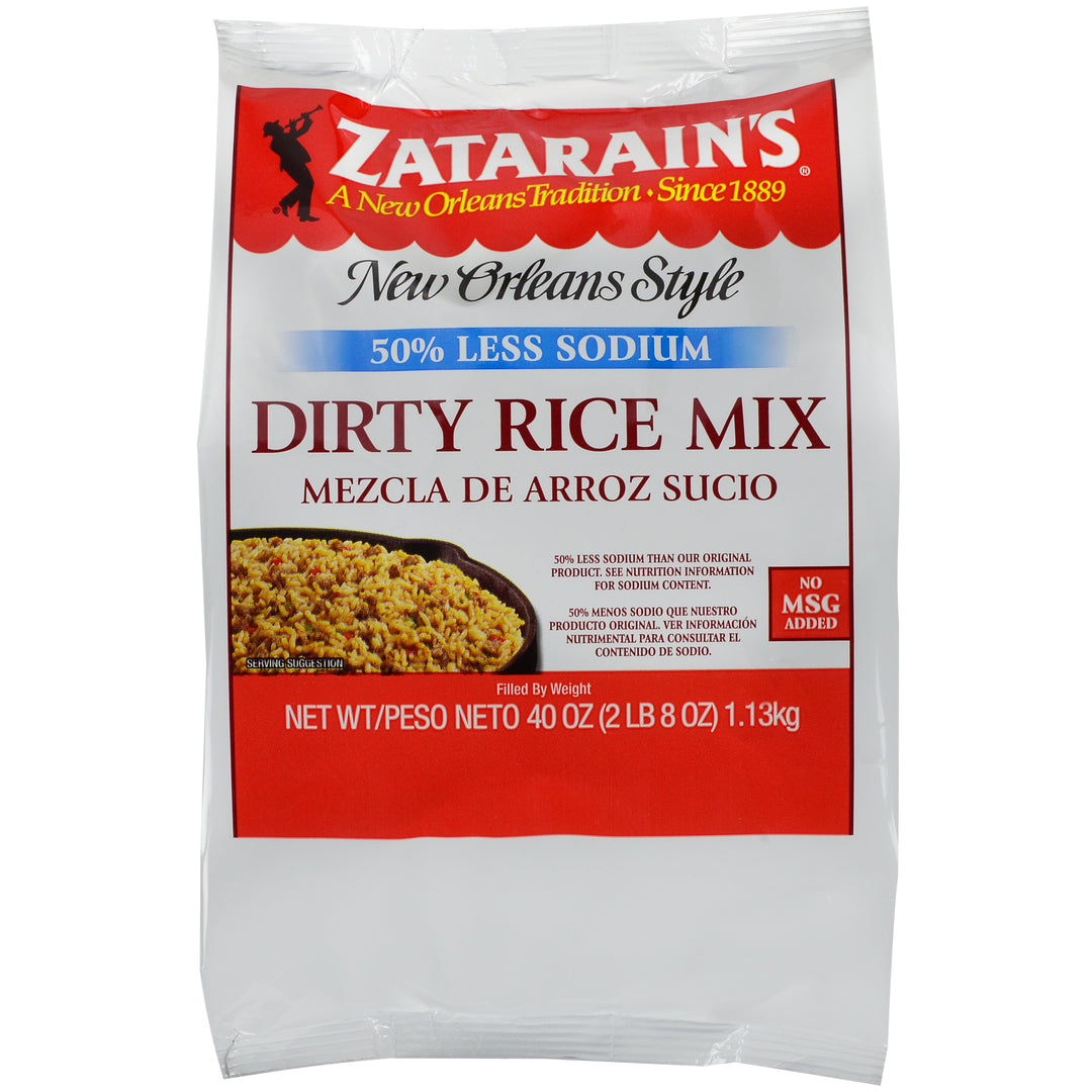 Zatarains Reduced Sodium Dirty Rice Mix-40 oz.-6/Case