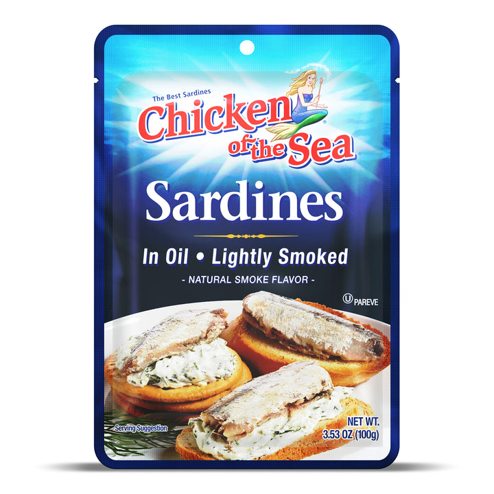 Chicken Of The Sea Sardines Oil Pouch-3.53 oz.-36/Case