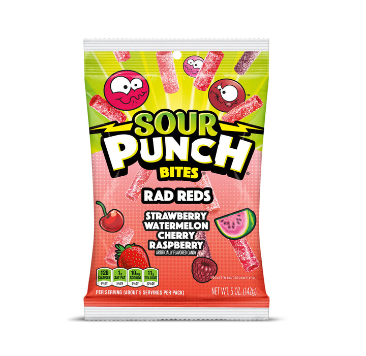 Sour Punch Rad Reds Bites-5 oz.-12/Case