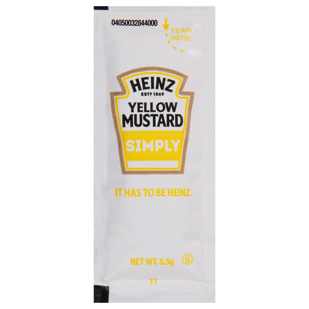 Simply Heinz Yellow Mustard Single Serve-6.06 lb.-1/Case
