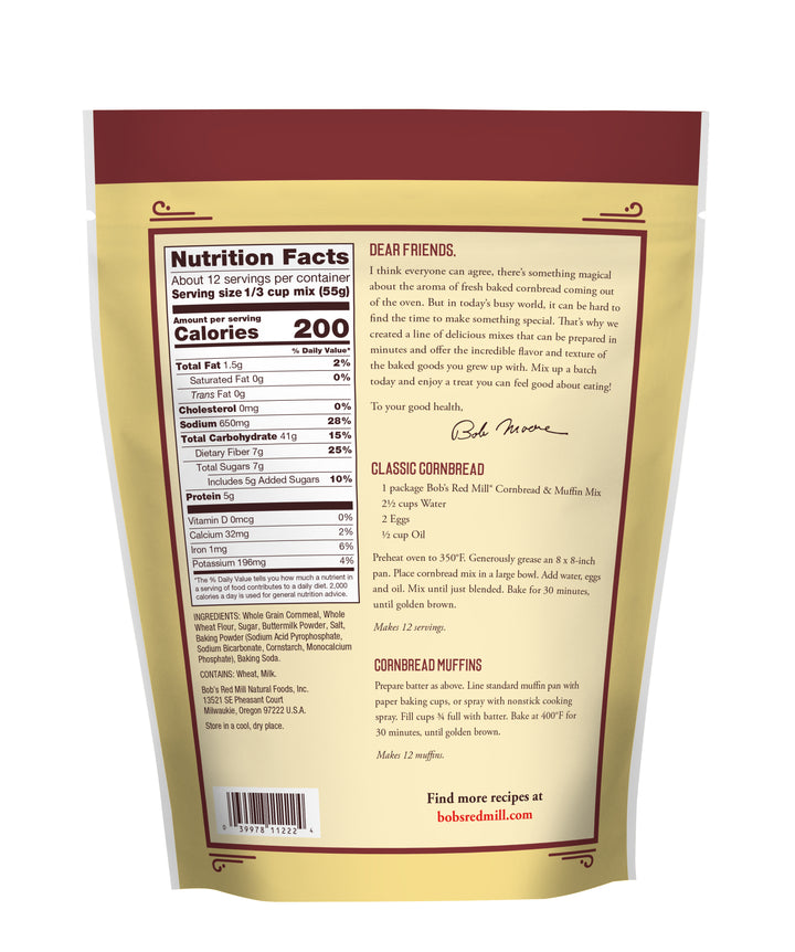 Bob's Red Mill Natural Foods Inc Cornbread Muffin Mix-24 oz.-4/Case