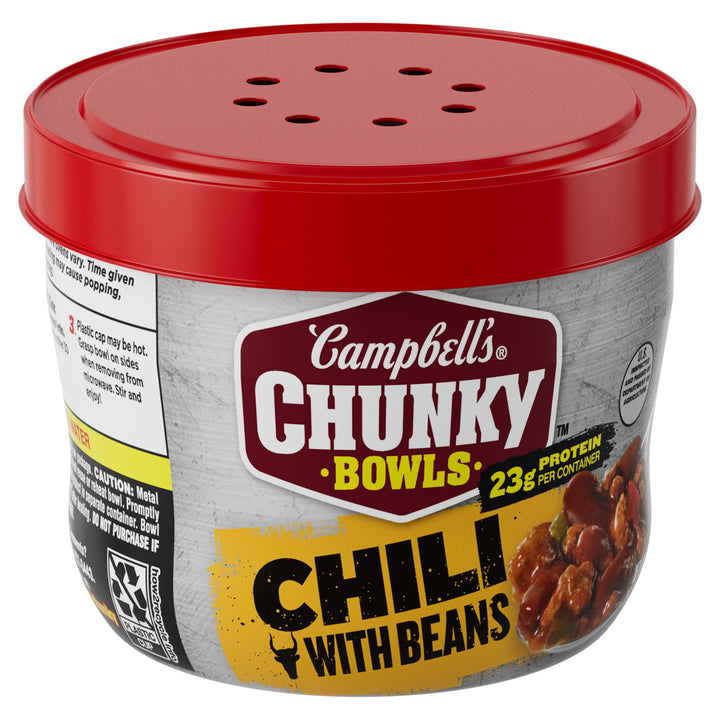 Campbell's Chunky Roadhouse Chili Microwaveable Soup-15.25 oz.-8/Case