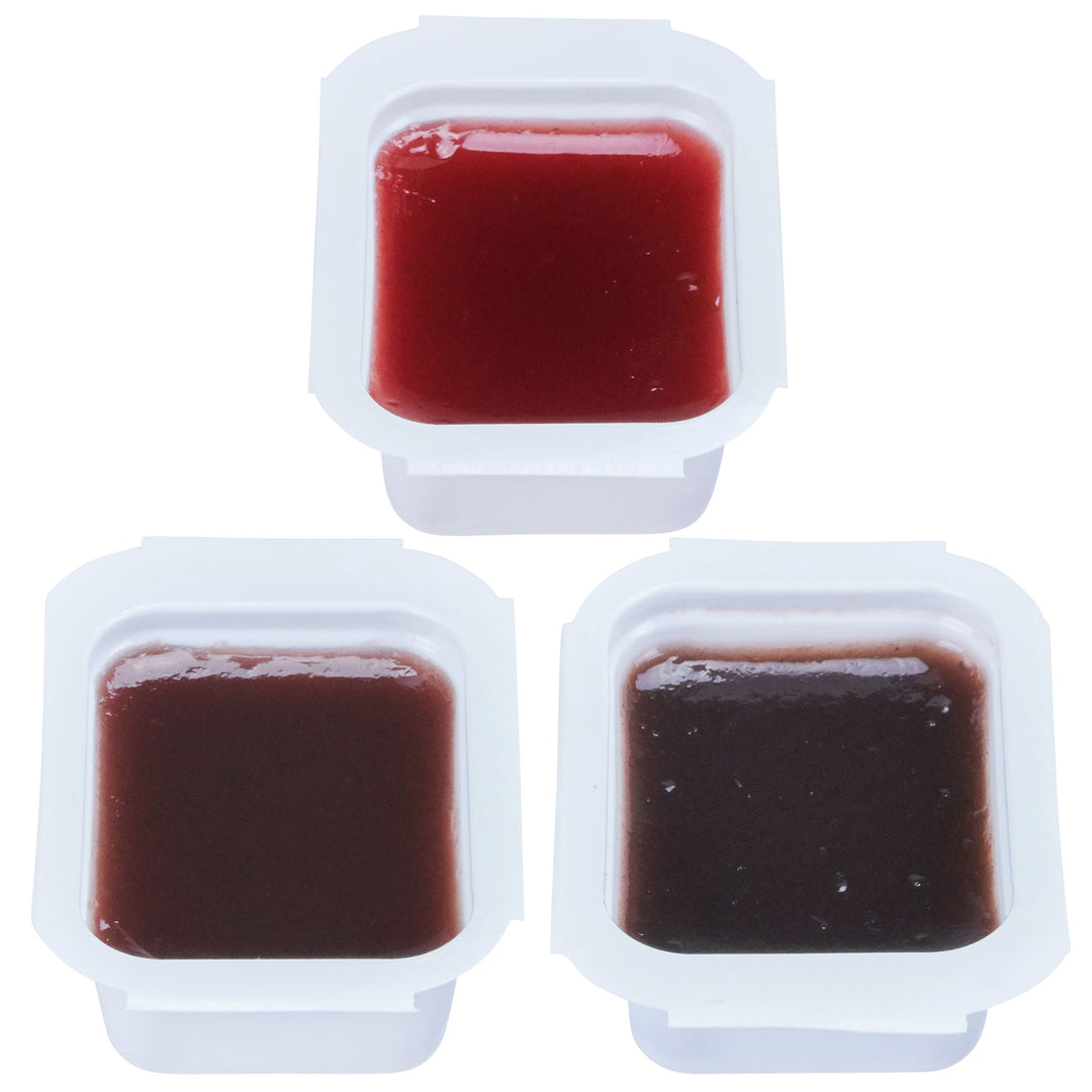 Heinz Single Serve Assorted Reduced Sugar Jelly-12 Gram Cup- 80 Grape-80 Strawberry-5.29 lb.-1/Case