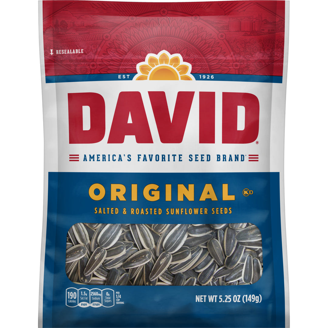 David Original Sunflower Seeds-5.25 oz.-12/Case