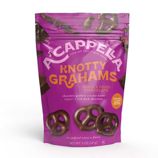 A'cappella Knotty Grahams Devil's Food Chocolate-4.5 oz. Bag-6/Case