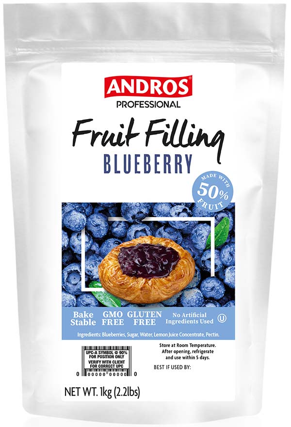 Andros Professional 50% Blueberry Fruit Filling-2.2 lbs.-6/Case