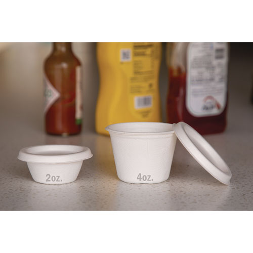 Eco-Products Molded Fiber Portion Cups 2 Oz White 2500/Case