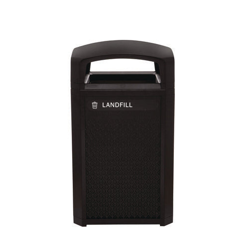 Rubbermaid Commercial Landmark Series Classic Dome Top Container Resin Black