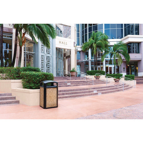 Rubbermaid Commercial Landmark Series Classic Dome Top Container Resin Black