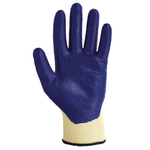 KleenGuard G60 Nitrile Coated Cut Resistant Gloves Large (size 9) Blue/yellow 12 Pairs/pack