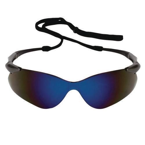 KleenGuard Nemesis Safety Glasses Gunmetal Nylon Frame Blue Polycarbonate Lens