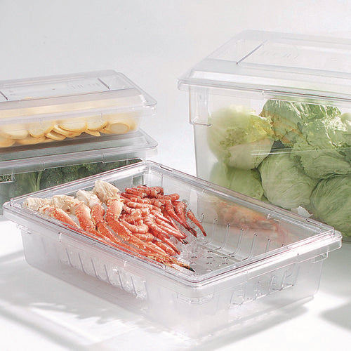 Carlisle Storplus Polycarbonate Food Storage Container 8.5 Gal 18"x26"x6" Clear Plastic