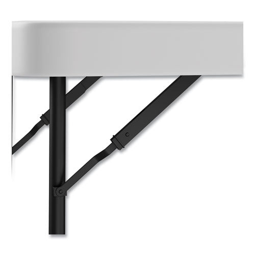 Alera Adjustable Height Plastic Folding Table Rectangular 72wx29.63dx29.25 To 37.13h White