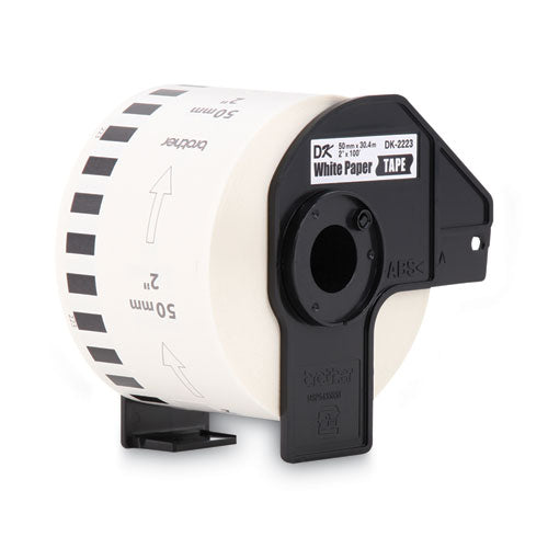 Brother Continuous Paper Label Tape 2"x100 Ft Black/white