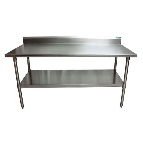 BK Resources Stainless Steel 5" Riser Top Tables 72wx30dx39.75h Silver 2/pallet