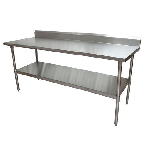 BK Resources Stainless Steel 5" Riser Top Tables 72wx30dx39.75h Silver 2/pallet