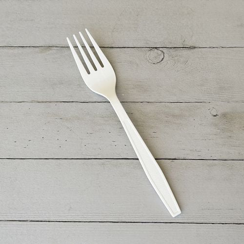 Boardwalk Heavyweight Polypropylene Cutlery Fork White 1000/Case