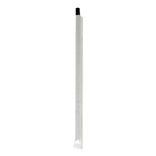 Boardwalk Wrapped Jumbo Paper Straws 7.75" Paper Black 1280/Case