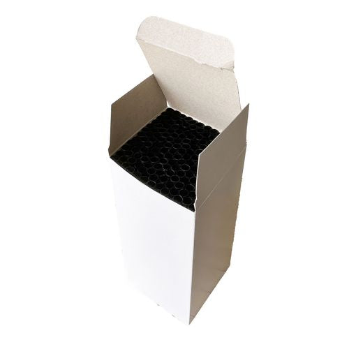 Boardwalk Wrapped Giant Straws 7.75" Polypropylene Black 7200/Case