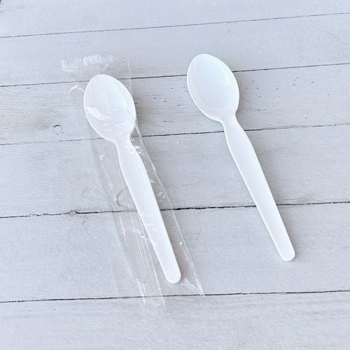 Boardwalk Heavyweight Wrapped Polystyrene Cutlery Soup Spoon White 1000/Case