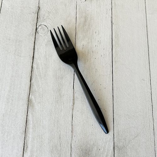 Boardwalk Mediumweight Polypropylene Cutlery Fork Black 1000/Case