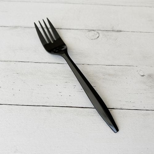 Boardwalk Mediumweight Polypropylene Cutlery Fork Black 1000/Case