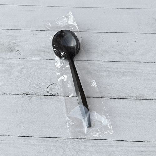 Boardwalk Heavyweight Polypropylene Cutlery Soup Spoon Black 1000/Case