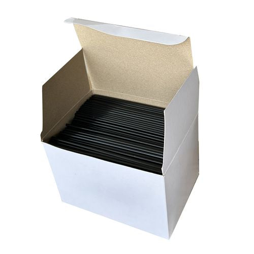 Boardwalk Jumbo Straws 5.25" Polypropylene Black 10000/Case