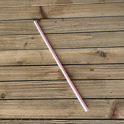 Boardwalk Jumbo Straws 7.75" Polypropylene Red/white Striped 12500/Case