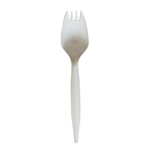 Boardwalk Mediumweight Wrapped Polypropylene Cutlery Spork White 1000/Case